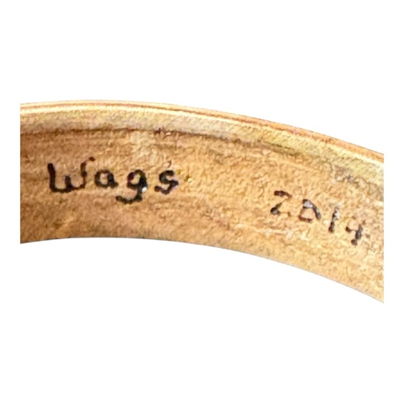 Wags 2014 Hand-Carved Wood Necklace & Bangle Set Boho Natural Style J15 - Picture 4 of 6